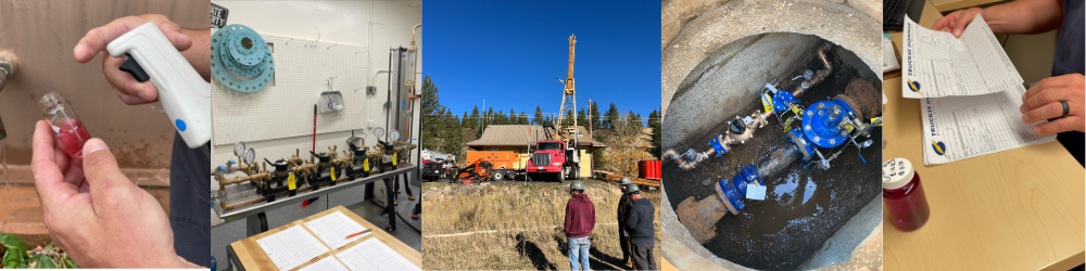 A selection of photos of the water crew working out in the field