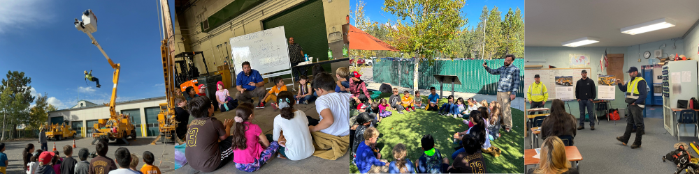 A selection of photos of TDPUD staff teaching local school kids about the utility