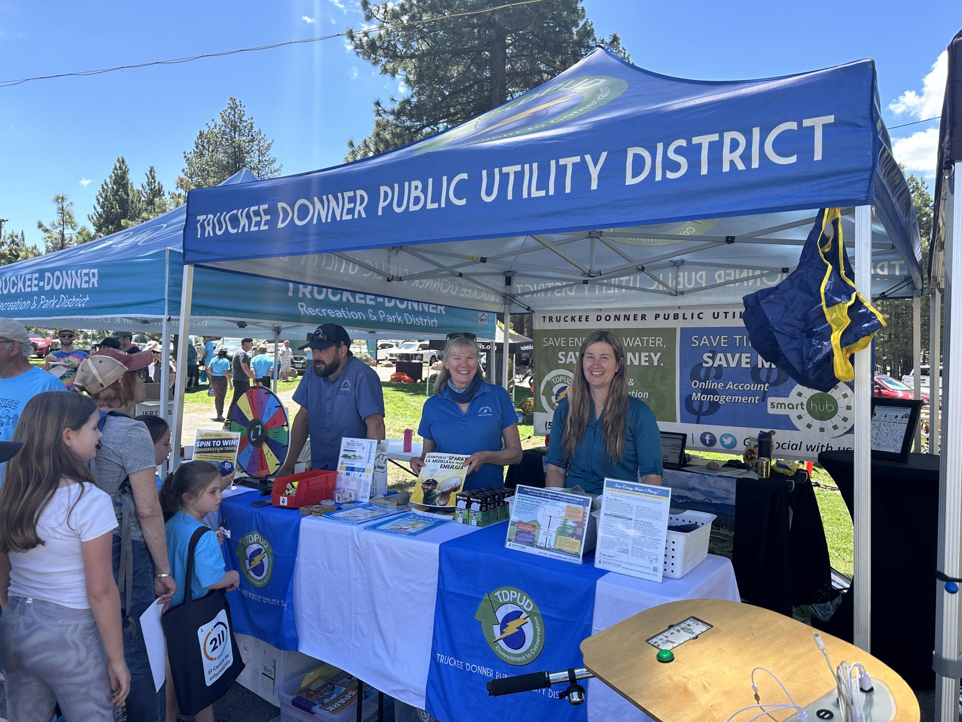 The TDPUD conservation tent at Truckee Day