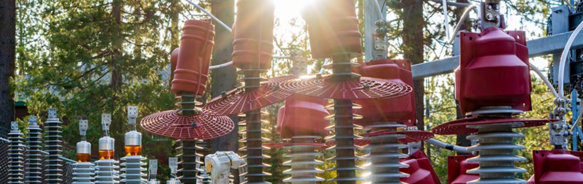 Picture of electric equipment in a substation